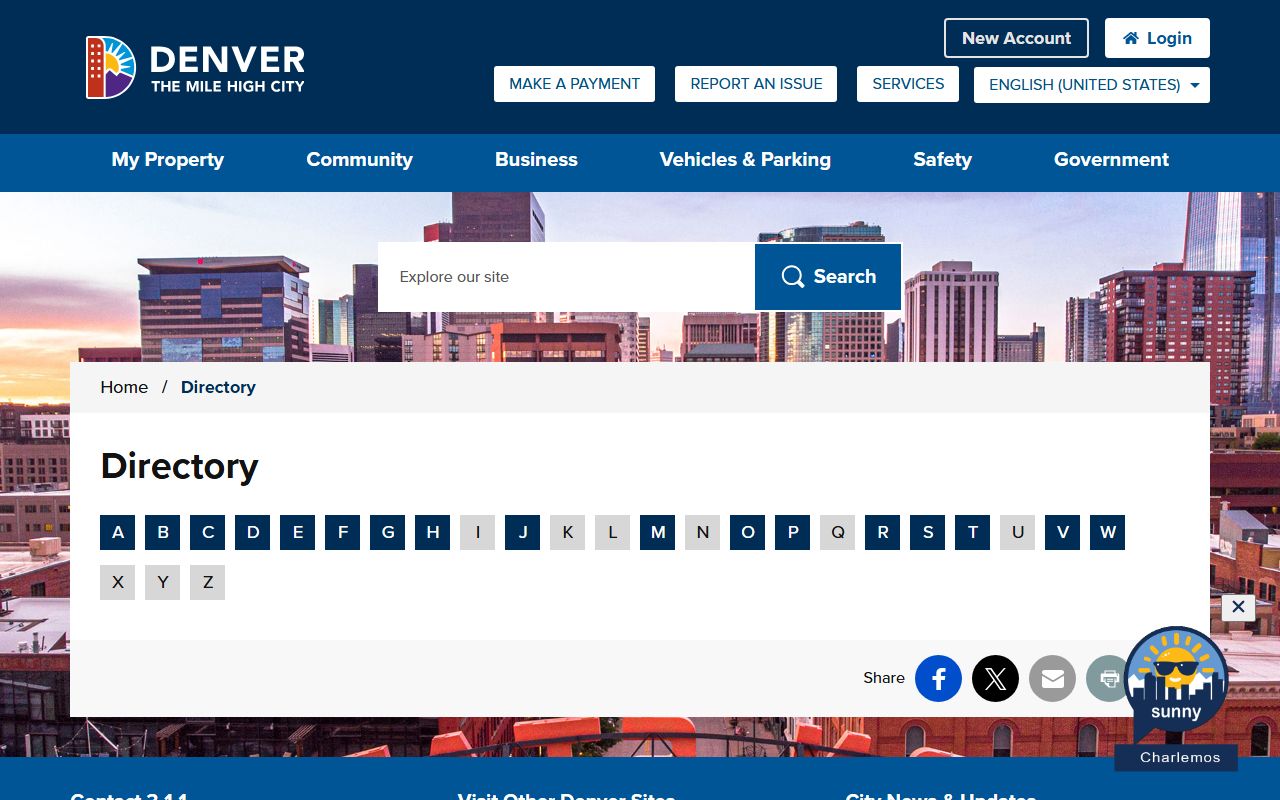 Denver County online staff directory for phone number lookups